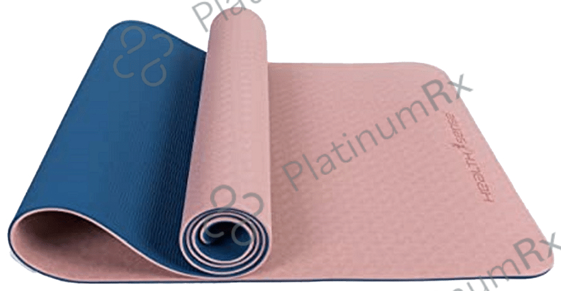 HealthSense YM 601 Yoga Mat with Carry Rope Tpe Pink & Blue