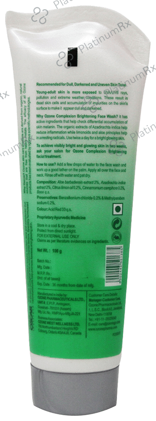 Ozone Complexion Brightening Face Wash