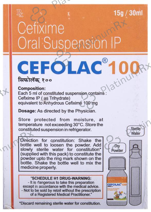 Cefolac 100mg Oral Suspension 30ml