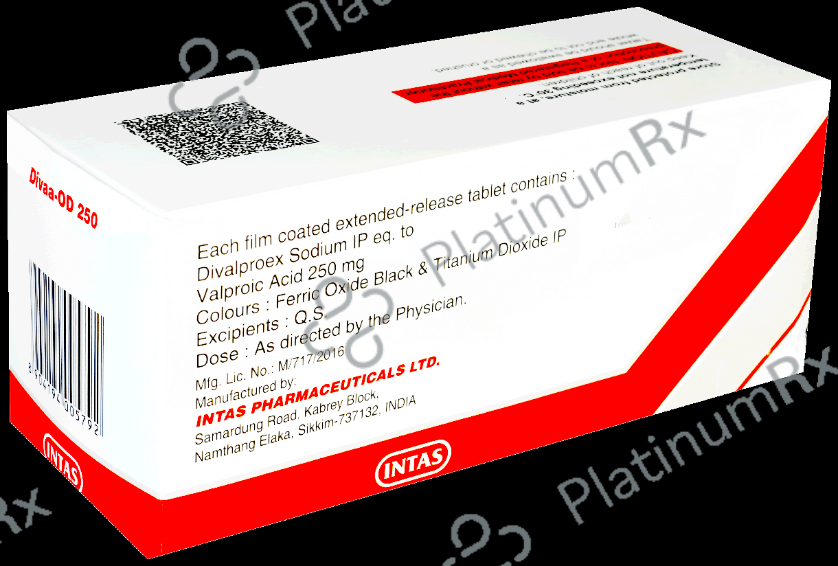 Divaa OD ER 250mg Tablet 10s