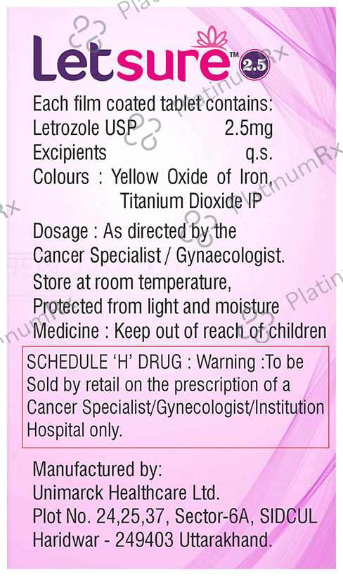 Letsure 2.5mg Tablet 5s