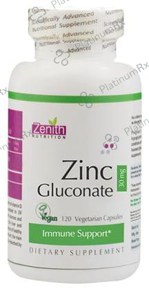 Zenith Nutrition Zinc Gluconate 30mg Capsule