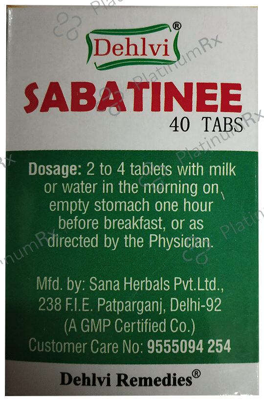 Dehlvi Remedies Sabatinee Tablet
