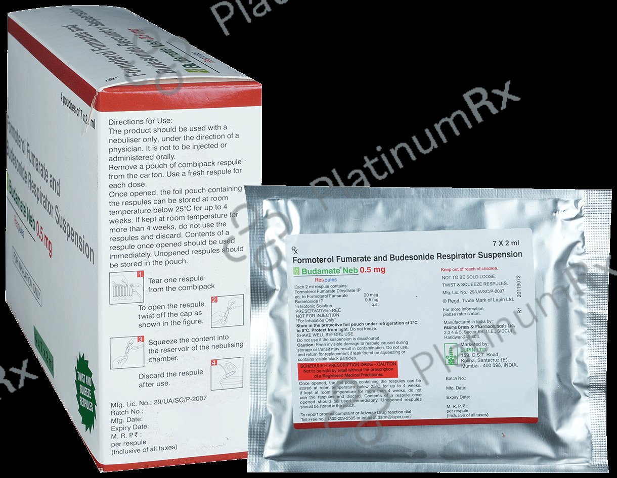 Budamate Neb 2ml 0.5mg/20mcg Respule 7s