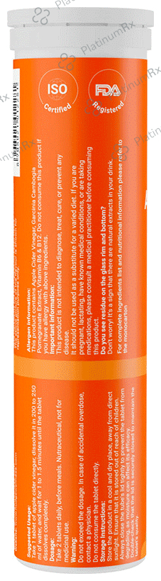 Nudge Apple Cider Vinegar Effervescent Tablet Orange
