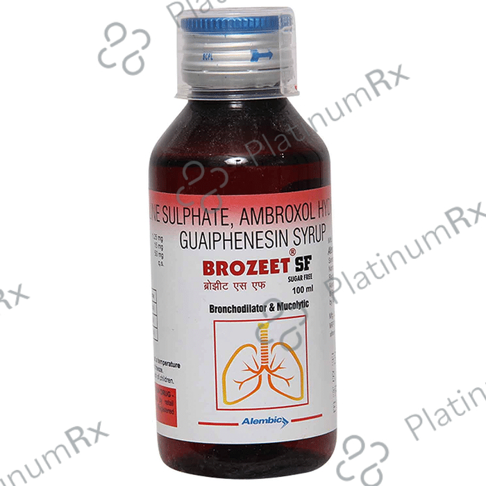 Brozeet SF 15/50/1.25mg Syrup 100ml