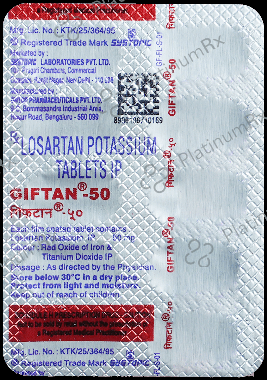 Giftan 50mg Tablet 10s