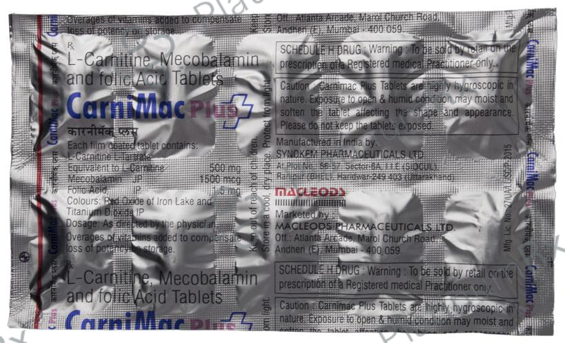 Carnimac Plus 500/1500/1500mg Tablet 10s