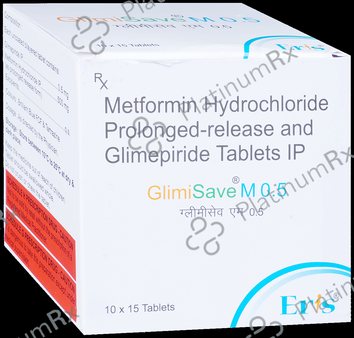 Glimisave M 0.5/500mg Tablet PR 15s