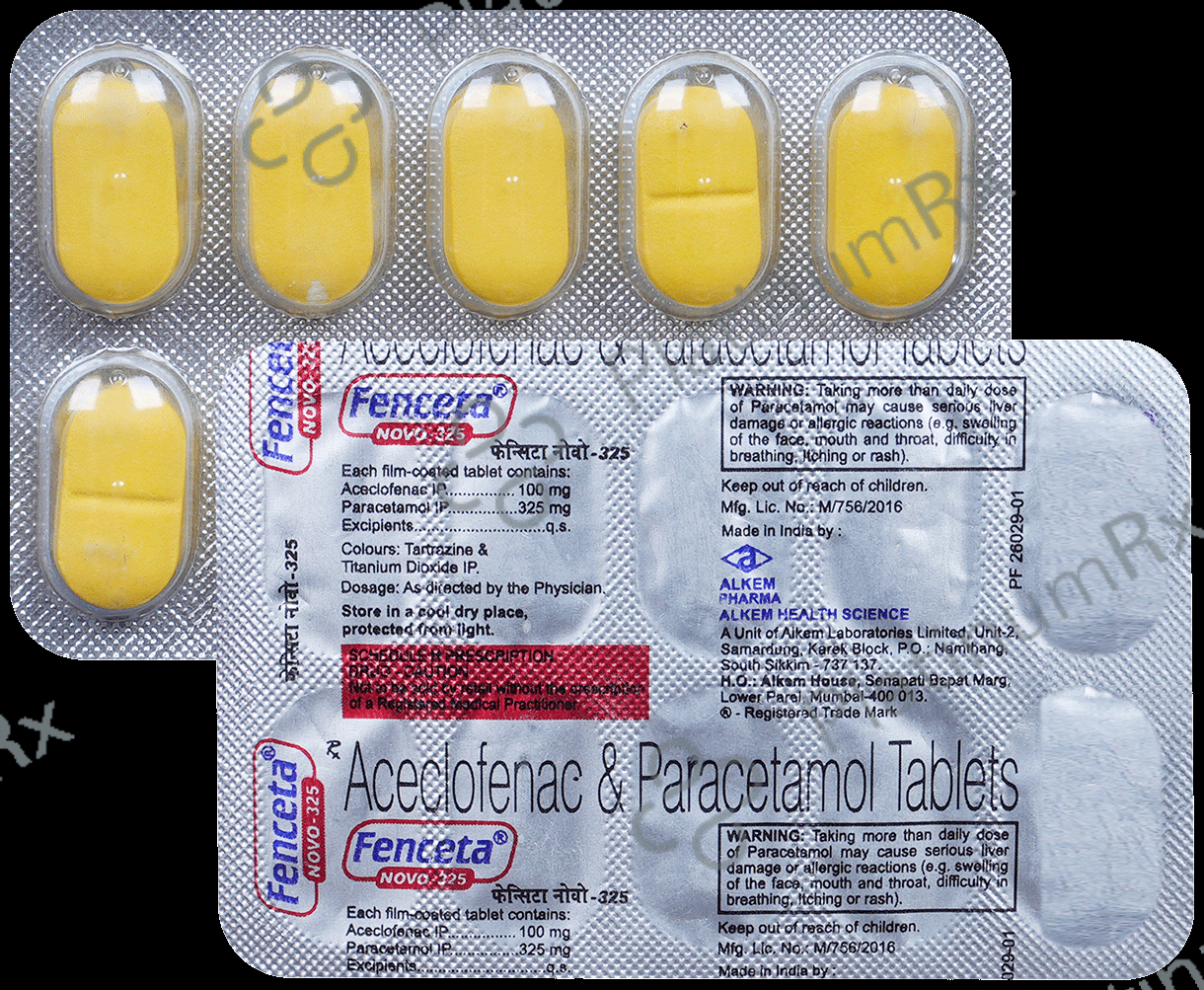Fenceta Novo 100mg/325mg Tablet