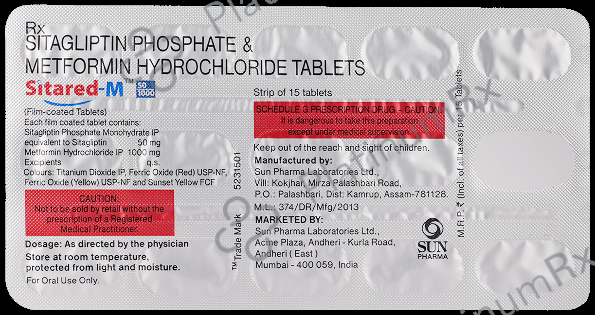 Sitared M 50/1000mg Tablet 15s