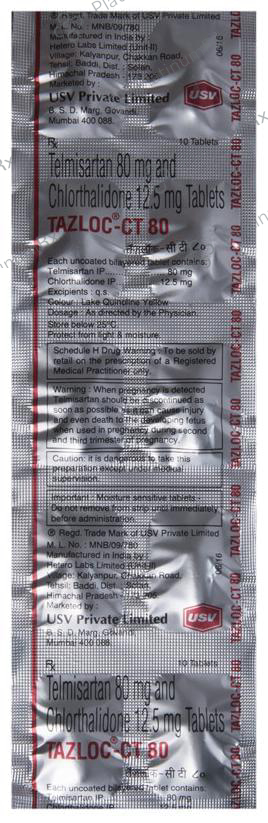 Tazloc CT 80/12.5mg Tablet 10s