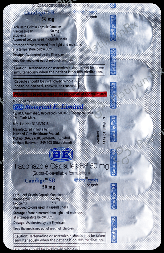 Candigo SB 50 mg Capsule