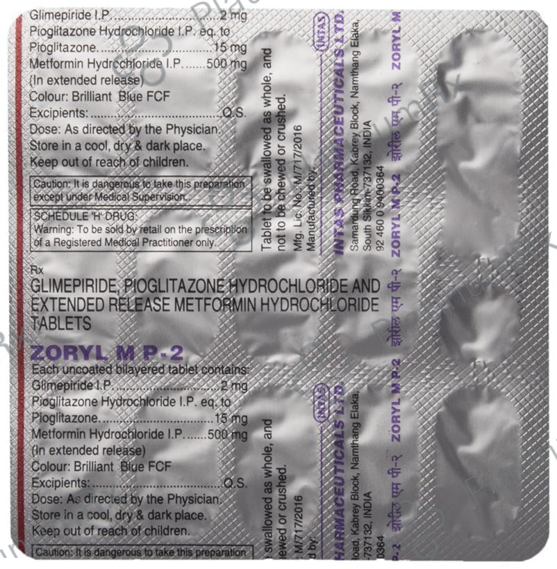 Zoryl MP 2 2/500/15mg Tablet ER 15s
