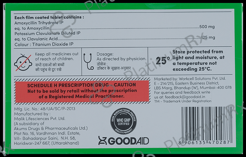 Aidcillin CV 625 Tablet