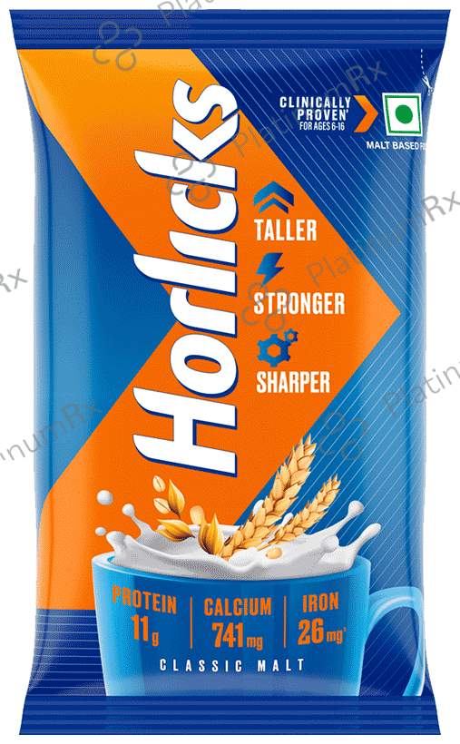 Horlicks Drink with Vitamin C, D & Zinc - For Bones & Metabolism - Flavour Classic Malt 450 gm