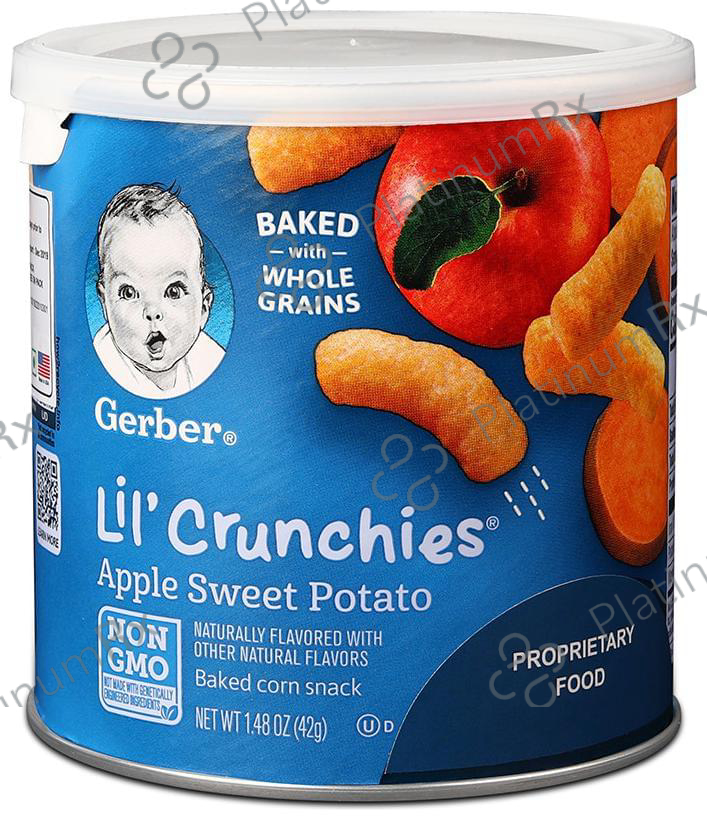 Gerber Lil' Crunchies Baked Corn Snacks Apple Sweet Potato