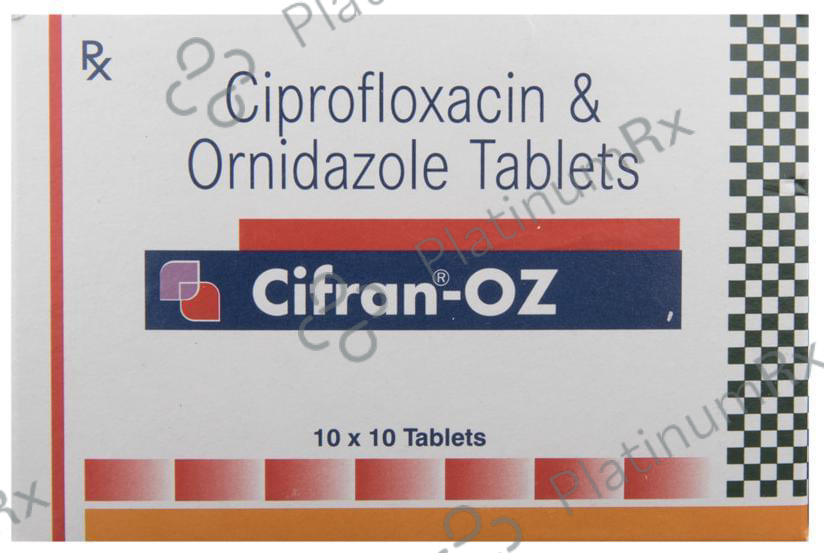 Cifran OZ 500/500mg Tablet 10s