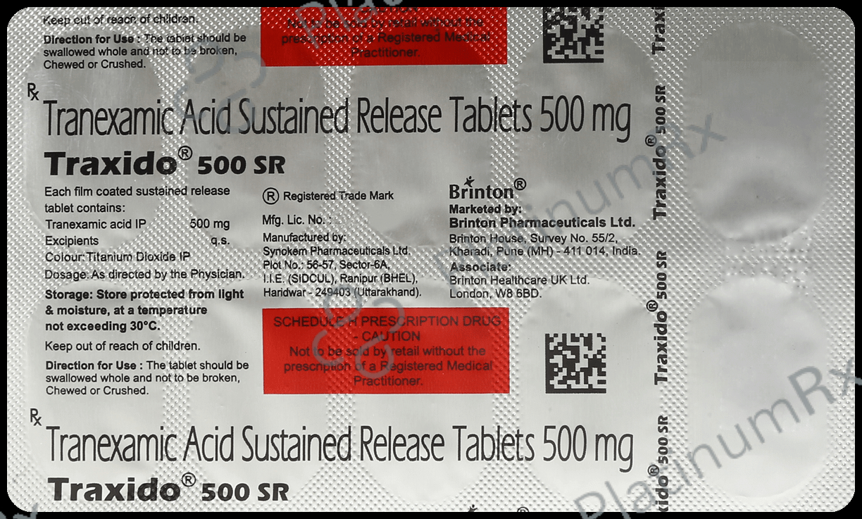 Traxido 500mg Tablet SR