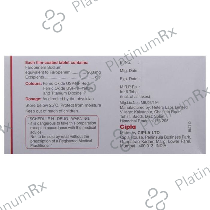 Farobact 200mg Tablet 10s