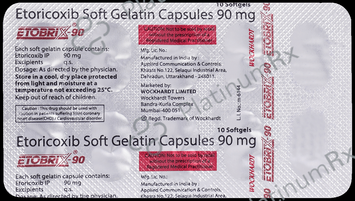 Etobrix 90mg Soft Gelatin Capsule