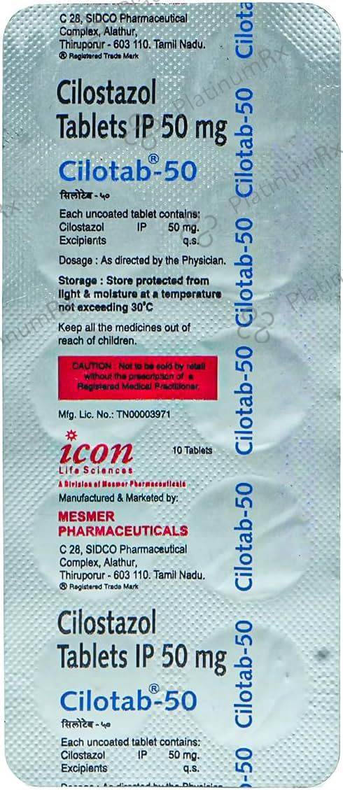 Cilotab 50mg Tablet 10s