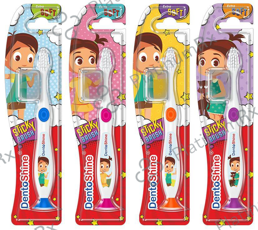 DentoShine Assorted Sticky Toothbrush for Kids