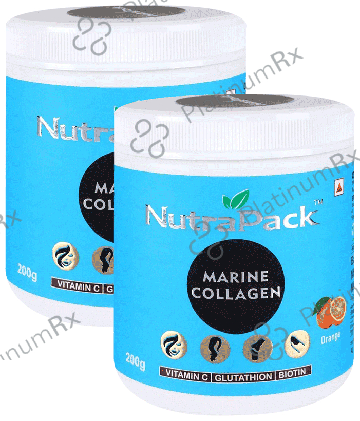 NutraPack Marine Collagen (200gm Each) Powder Orange 2 powders