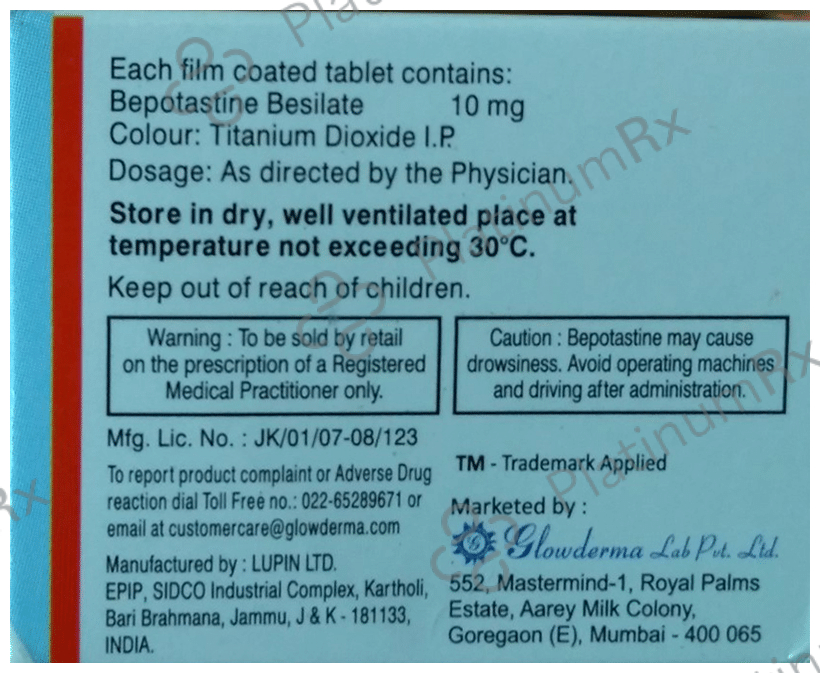 Bepozal 10mg Tablet 10s