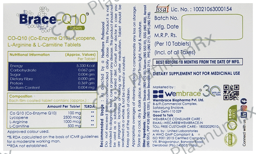 Brace Q10 Tablet