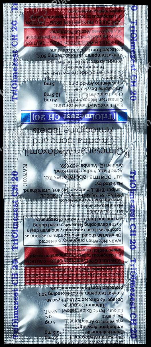 Triolmezest CH 20 5/12.5/20mg Tablet 10s