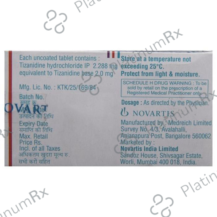 Sirdalud 2mg Tablet