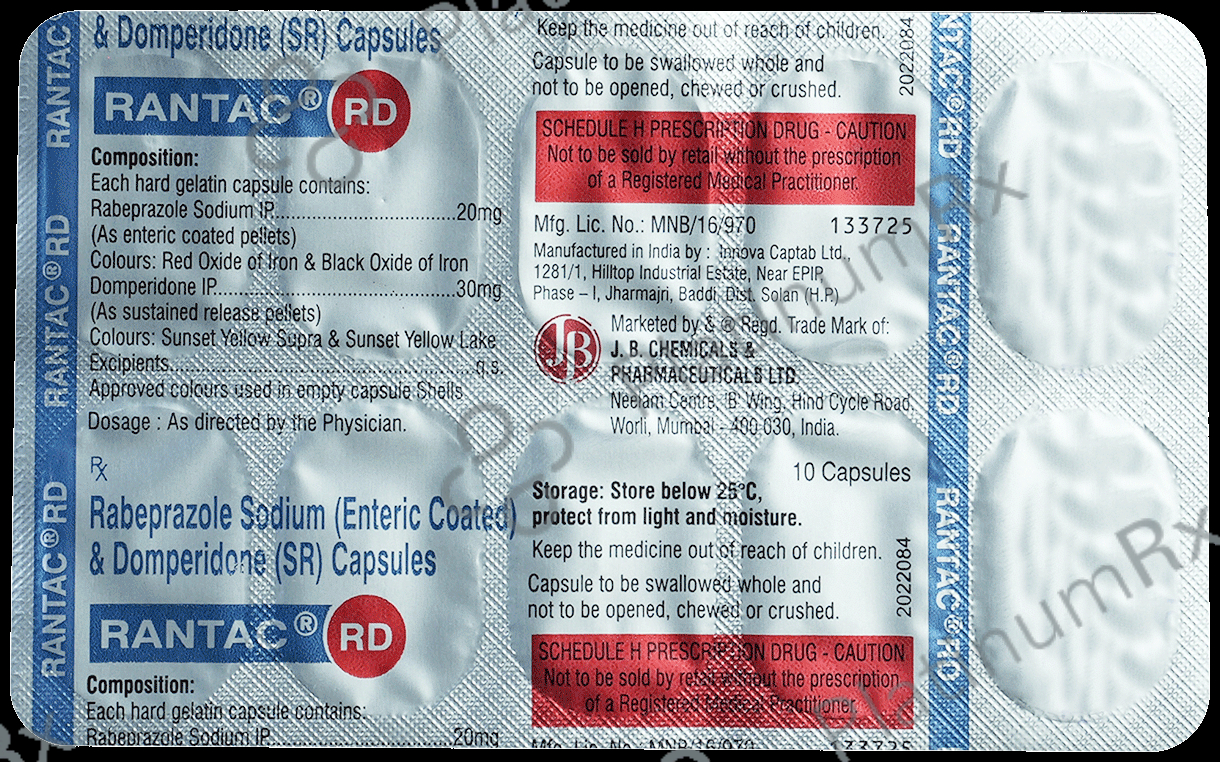 Rantac RD 30mg/20mg Capsule