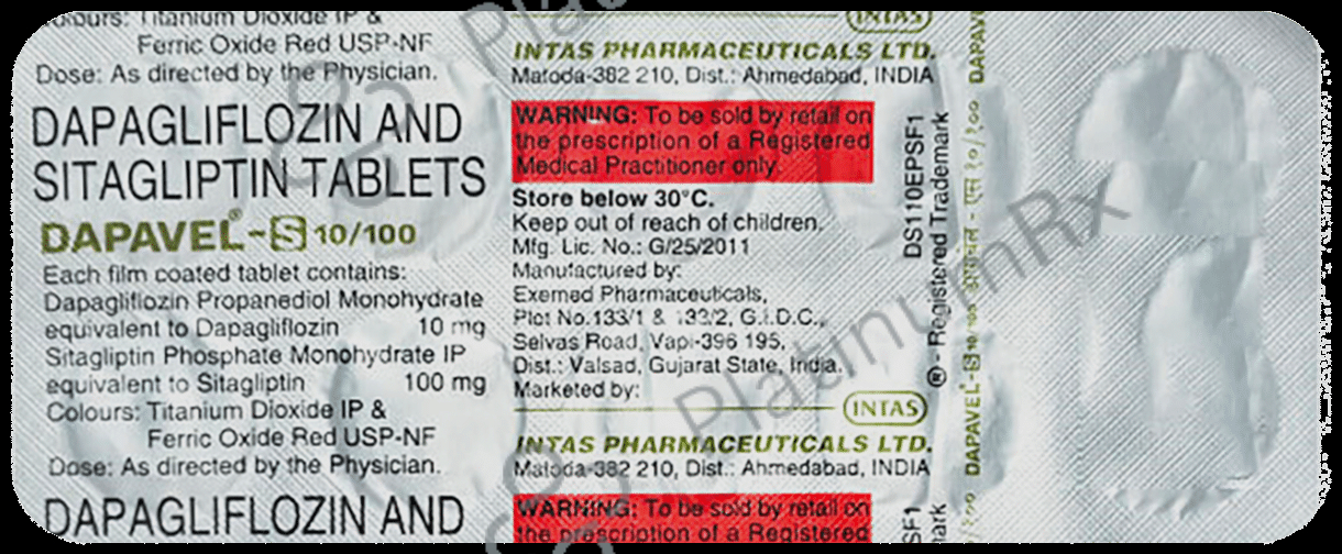 Dapavel S 10/100mg Tablet 10s