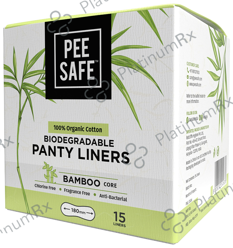 Pee Safe 100% Organic Cotton Biodegradable Panty Liner