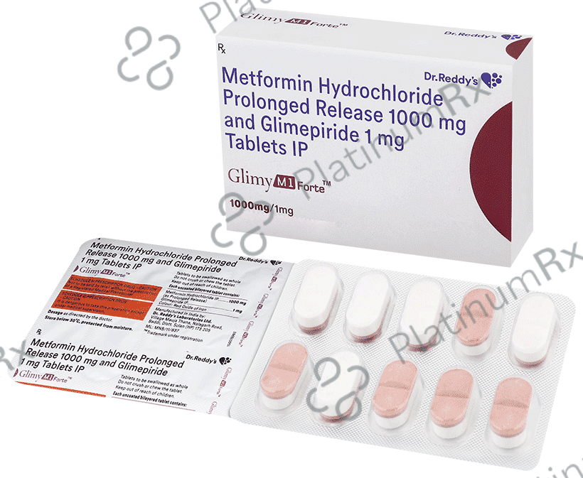 Glimy M1 Forte 1/1000mg Tablet PR 10s