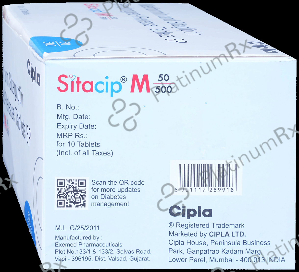Sitacip M 50/500mg Tablet ER 10s