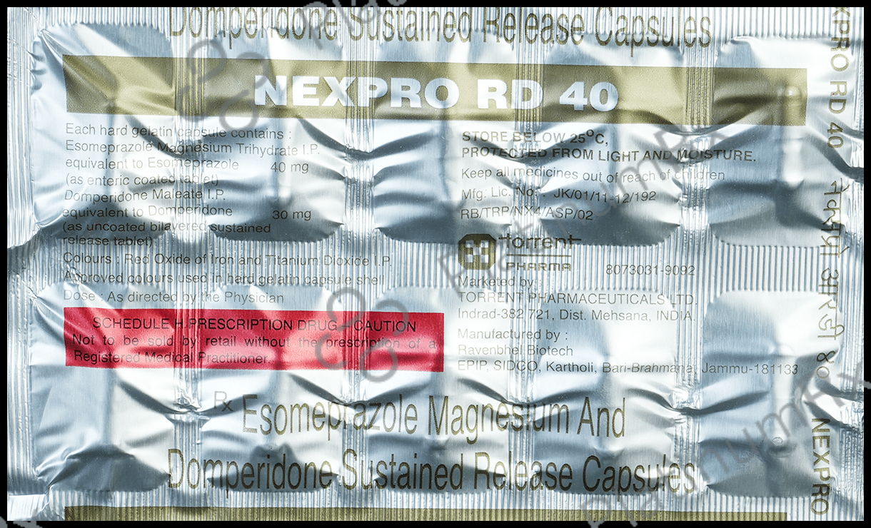Nexpro RD 40/30mg Capsule SR 10s