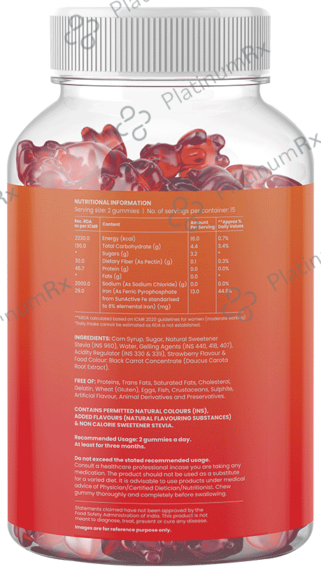 Gytree Iron For Women Gummy Strawberry