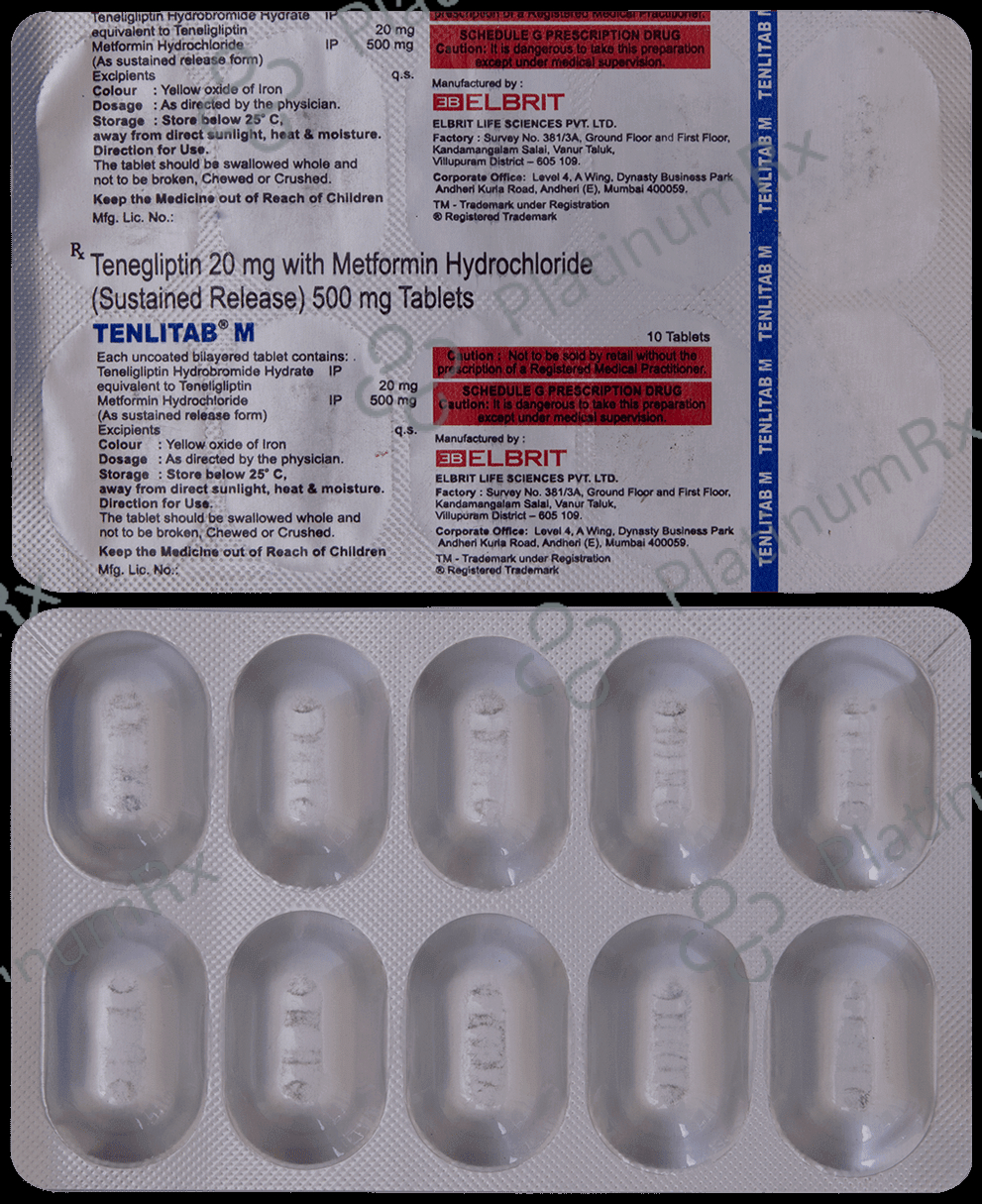 Tenlitab M 500/20mg Tablet 10s