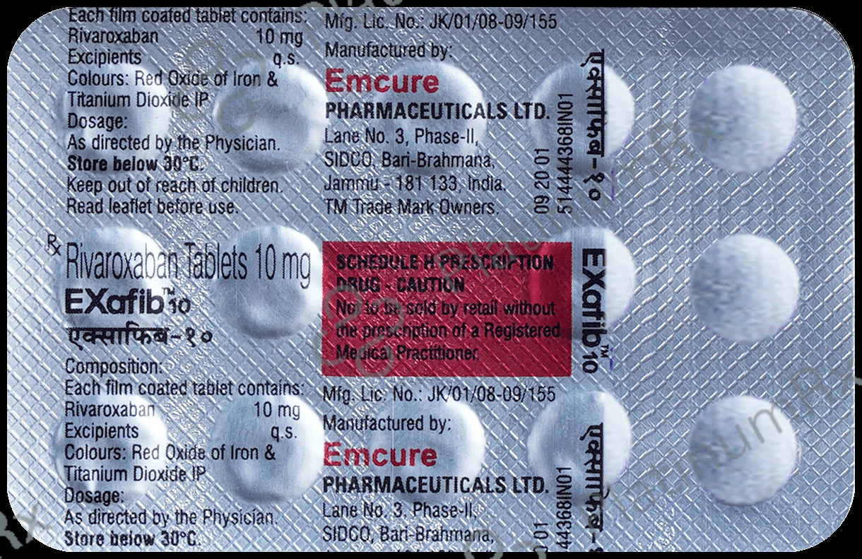 Exafib 10mg Tablet 14s
