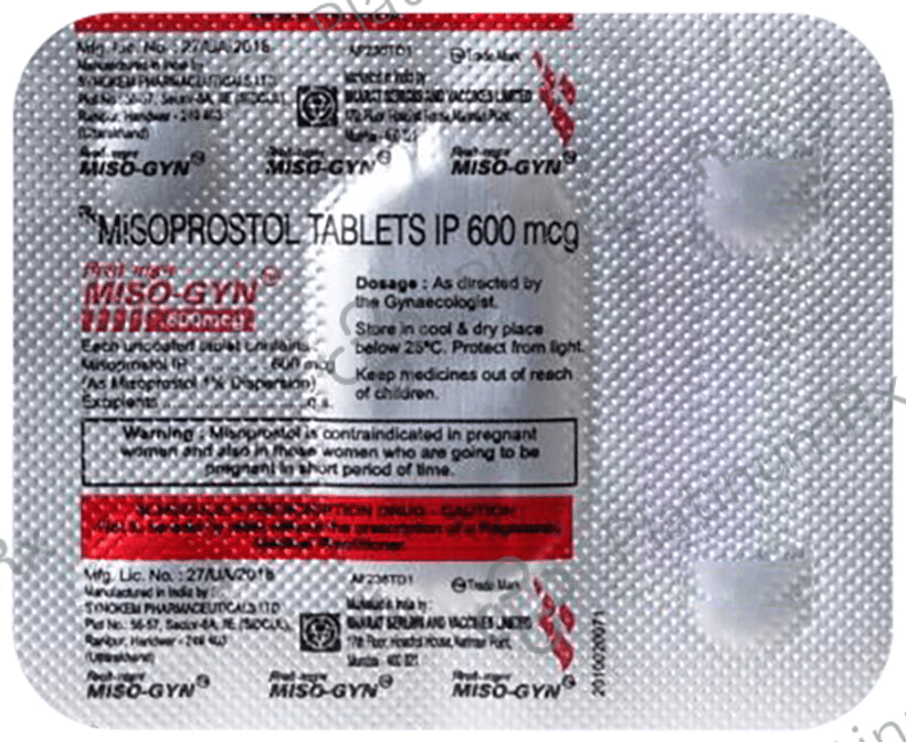Miso Gyn 600mcg Tablet