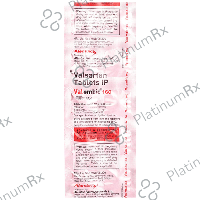 Valembic 160mg Tablet