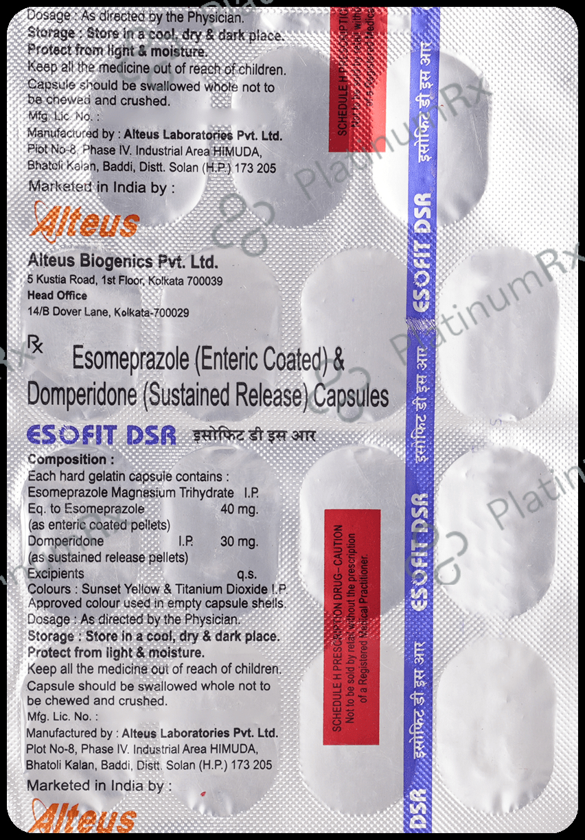 Esofit D 30mg/40mg Capsule SR