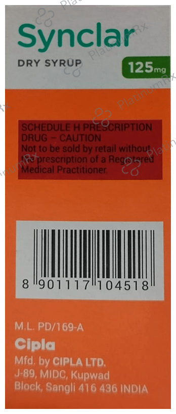 Synclar Paediatric Dry Syrup Banana
