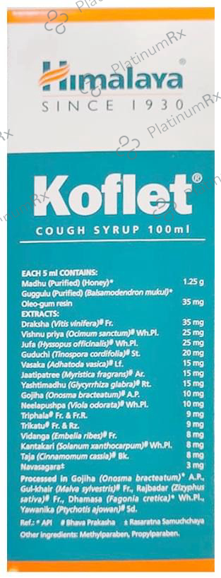 Himalaya Koflet Cough Syrup 100ml