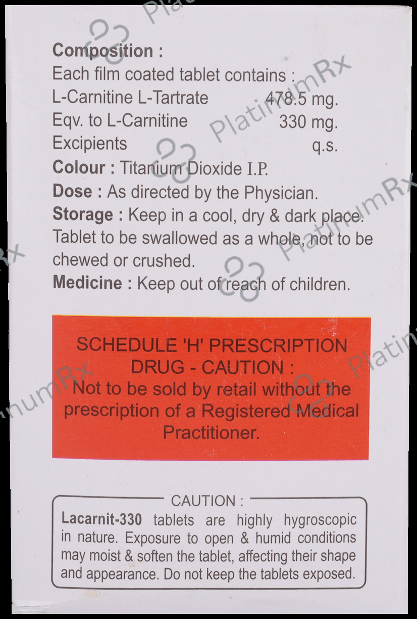Lacarnit 330mg Tablet 10s