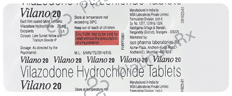 Vilano 20mg Tablet 10s