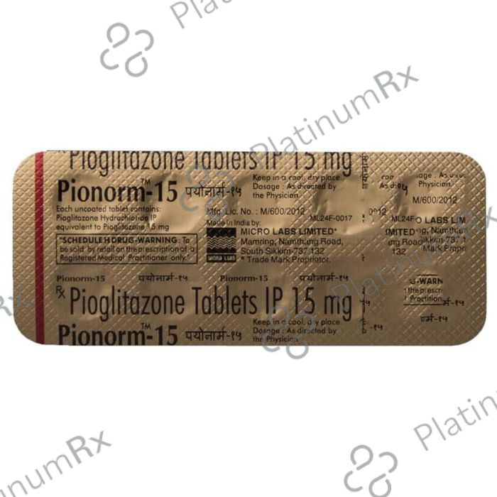 Pionorm 15mg Tablet 10s