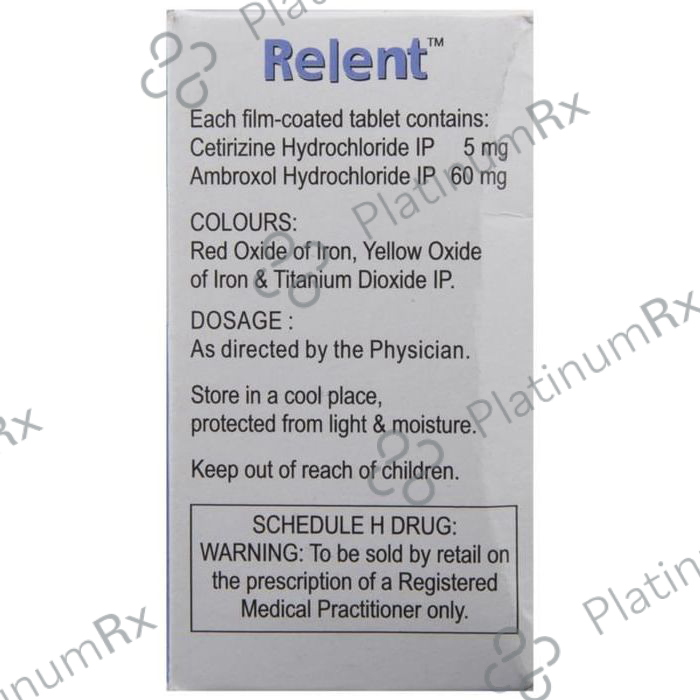 Relent 60/5mg Tablet 15s